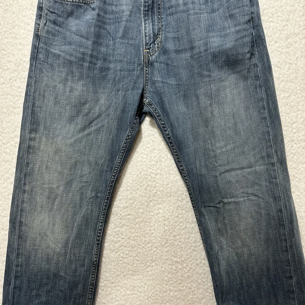 Levi's 505 Regular Fit Straight Leg Jeans Men's Blue Faded Denim‎ Size 34